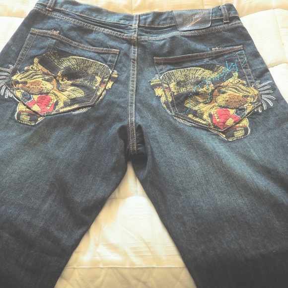 Ed Hardy Other - Lightly Used Ed Hardey Embroidered Pants 36/34